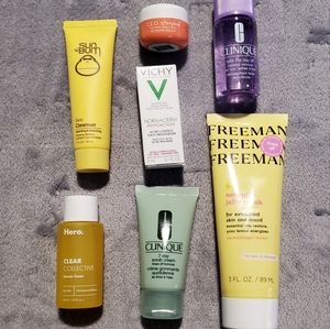 Skin care sampler- Clinique, SunBum, Freeman. Hero, Vichy